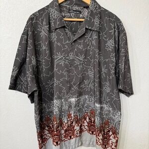 No Boundaries‎ grey button up Y2K rave style